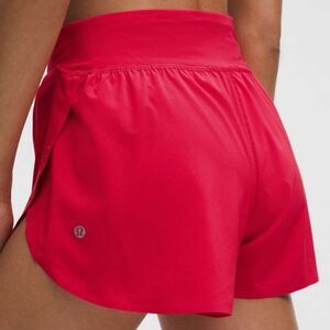 Lululemon Fast and Free High Rise Classic Fit Split Shorts in Red Glow